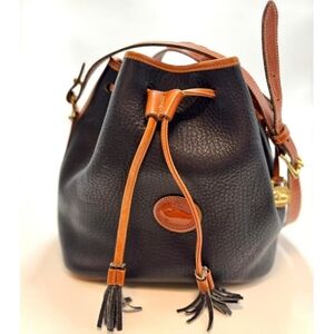 Dooney & Bourke Black and Tan Hobo Bag